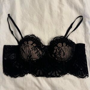 Chrissy Teigen x Revolve Black Lace Bustier - Size: L